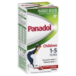 Giảm đau hạ sốt cho bé - Pharmacy Medicine - Panadol Children's 1-5 Years Strawberry 200ml