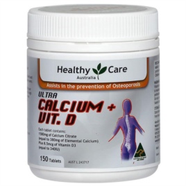 Vitamin D và Canxi - Healthy Care - Ultra Calcium Plus Vitamin D 150 viên