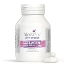 Chống lão hoá - Bio Island - Collagen & Grape Seed Extract Extra Strength 60 viên
