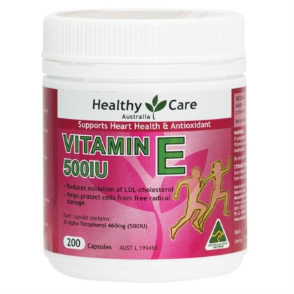 Vitamin E - Healthy Care - Vitamin E 500IU 200 viên